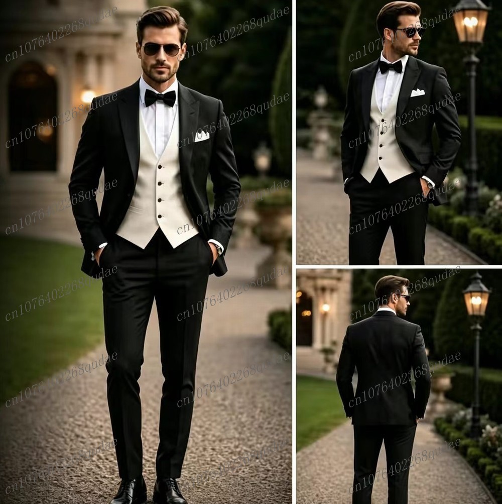 Formal Wear Jersey For Men - Setelan Pria Formal Hitam Putih untuk