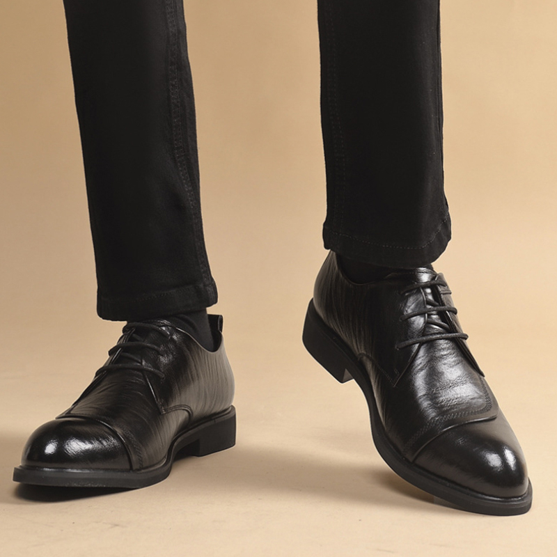 Men Formal Party Wear Dress - Sepatu Oxford Kulit Dengan Detail Rivet