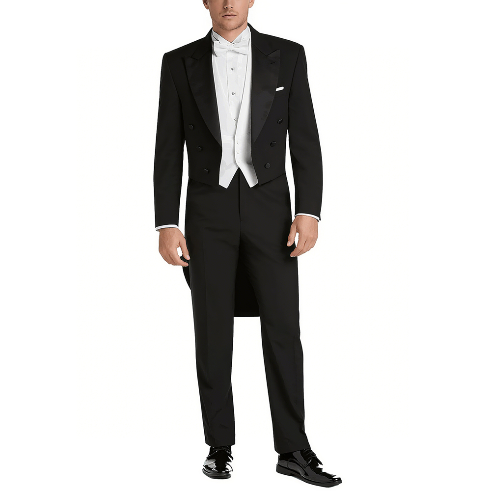 Men Formal Wear With Blazer - Setelan Jas Pria Satin Peak Lapel