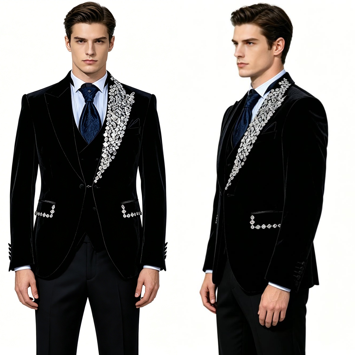 Formal Wear Jersey For Men - Jas Tuxedo Pernikahan Formal Beludru 2