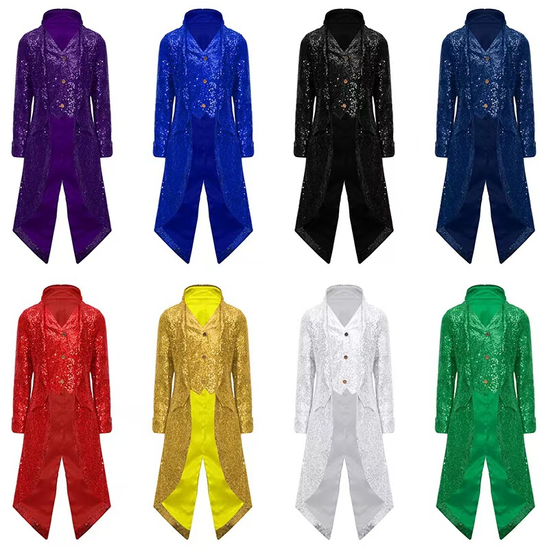 Men'S Medieval Formal Wear - Kostum Pertunjukan Eropa Gaya Abad Pertengahan