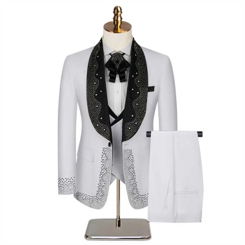 Formal Wear Jersey For Men - Setelan Jas Pria Putih 2 Potong