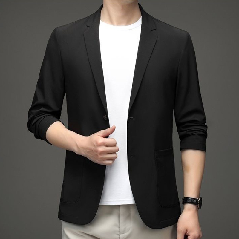 Men'S Gothic Formal Wear - Jas Pria Hitam Sederhana untuk Musim