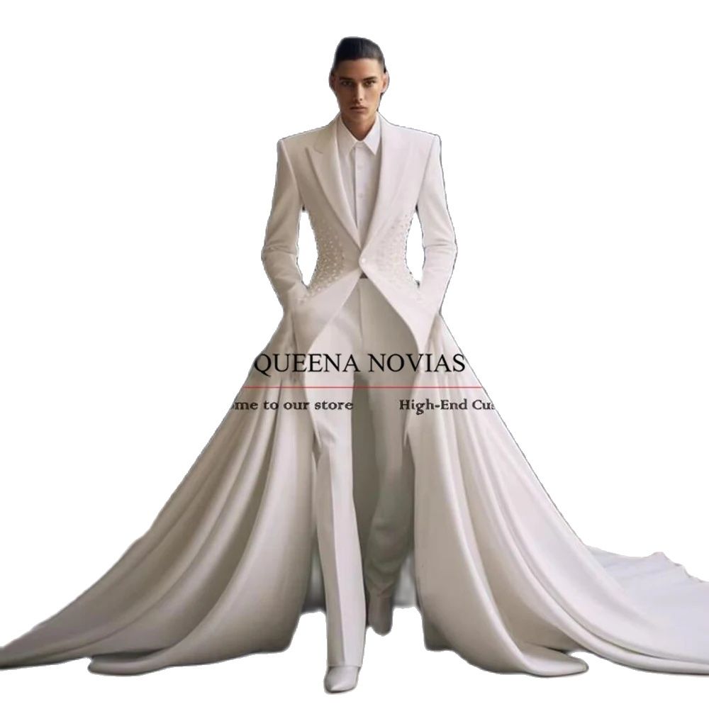 Formal Wear Jersey For Men - Jas Pria Elegan Mutiara dengan Cape