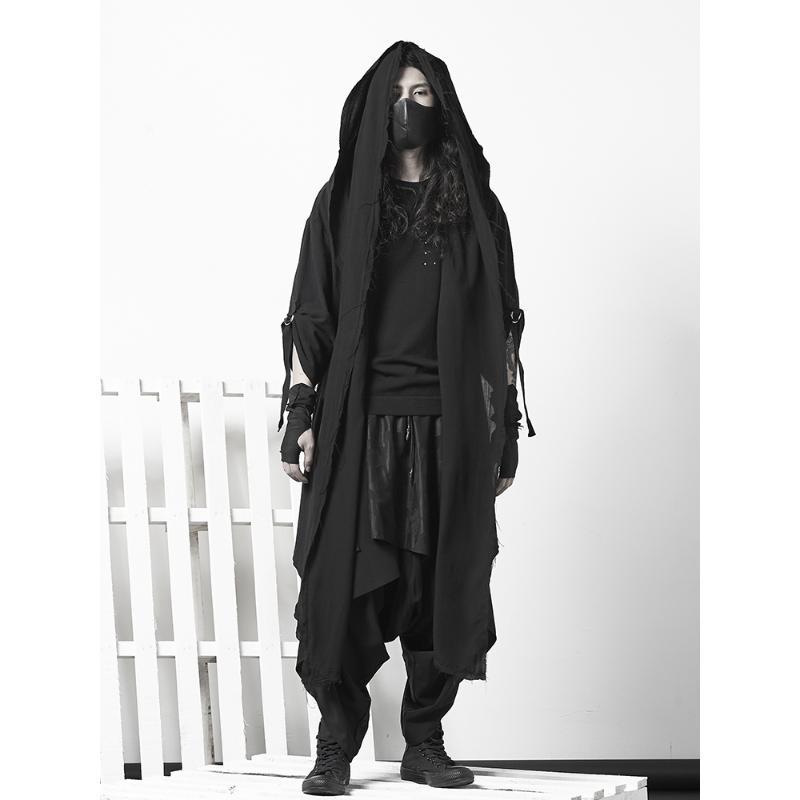 Men'S Gothic Formal Wear - ARENS Mantel Goth Techwear Pria, Jaket