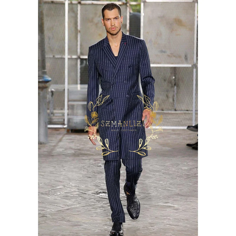 Men Formal Wear With Blazer - Setelan Pria Formal 2 Potong Biru