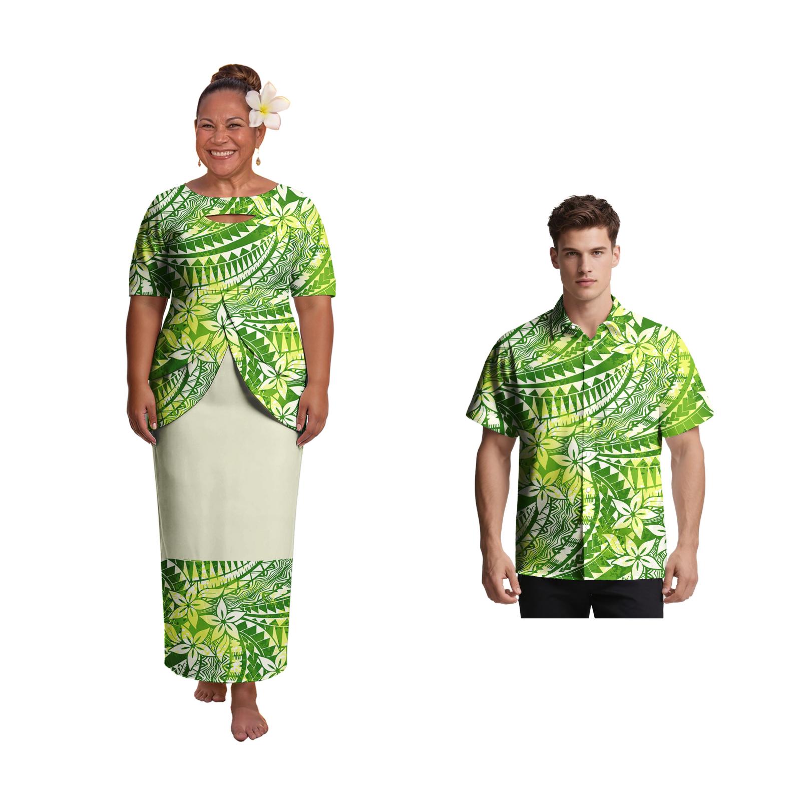 Men'S Hawaiian Formal Wear - Pakaian Pasangan Ukuran Besar Model Terbaru