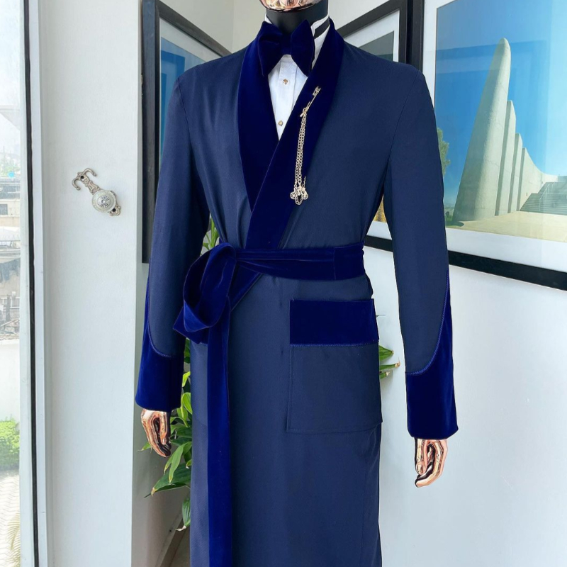 Men Formal Wear With Blazer - Jaket Panjang Pria Royal Blue, jaket