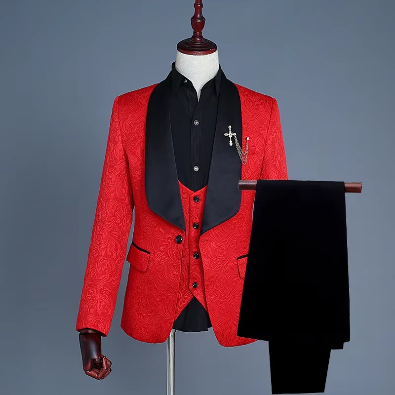 Jas Tuxedo Pria Slim Fit Tiga  - Men Formal Wear Pink ulasan dan harga