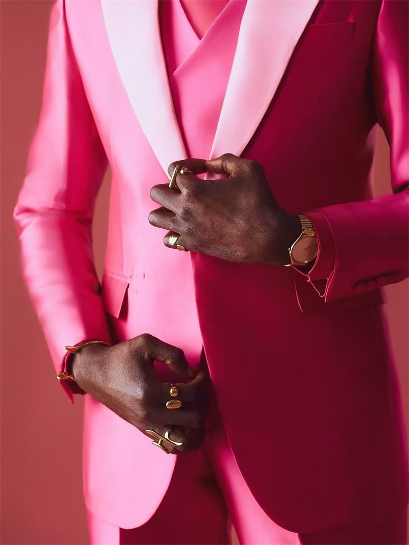 Setelan Jas Pria Merah Muda 2  - Men Formal Wear Pink ulasan dan harga