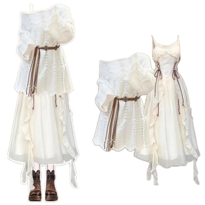 Set Dua Potong Wanita Elegan:  - Men'S Formal Beach Wear ulasan dan harga