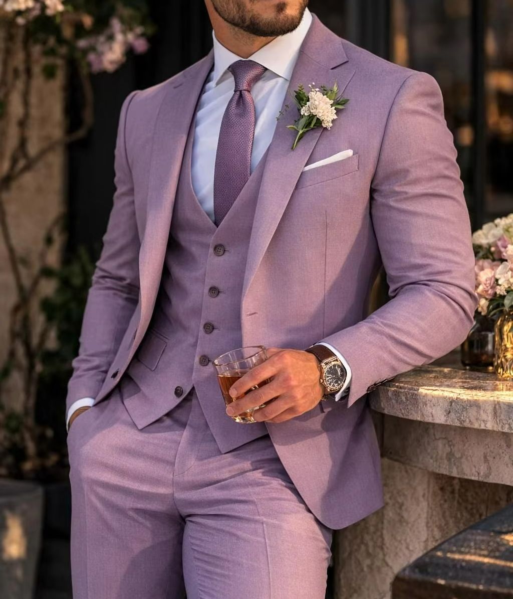 Setelan Pria 3 Potong Warna La - Men Formal Wear With Blazer ulasan dan harga
