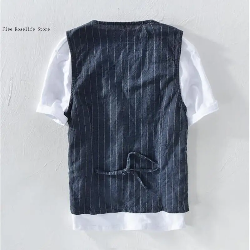 Rompi Linen Kasual Inggris unt - Men Linen Formal Wear ulasan dan harga