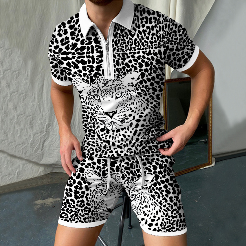 Leopard setelan Polo Pria, kao - Men'S Formal Beach Wear ulasan dan harga