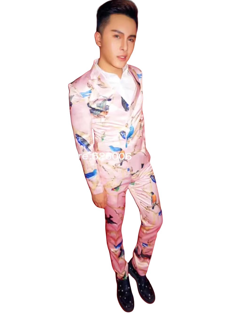 Kostum Setelan Motif Burung Me - Men Formal Wear Pink ulasan dan harga
