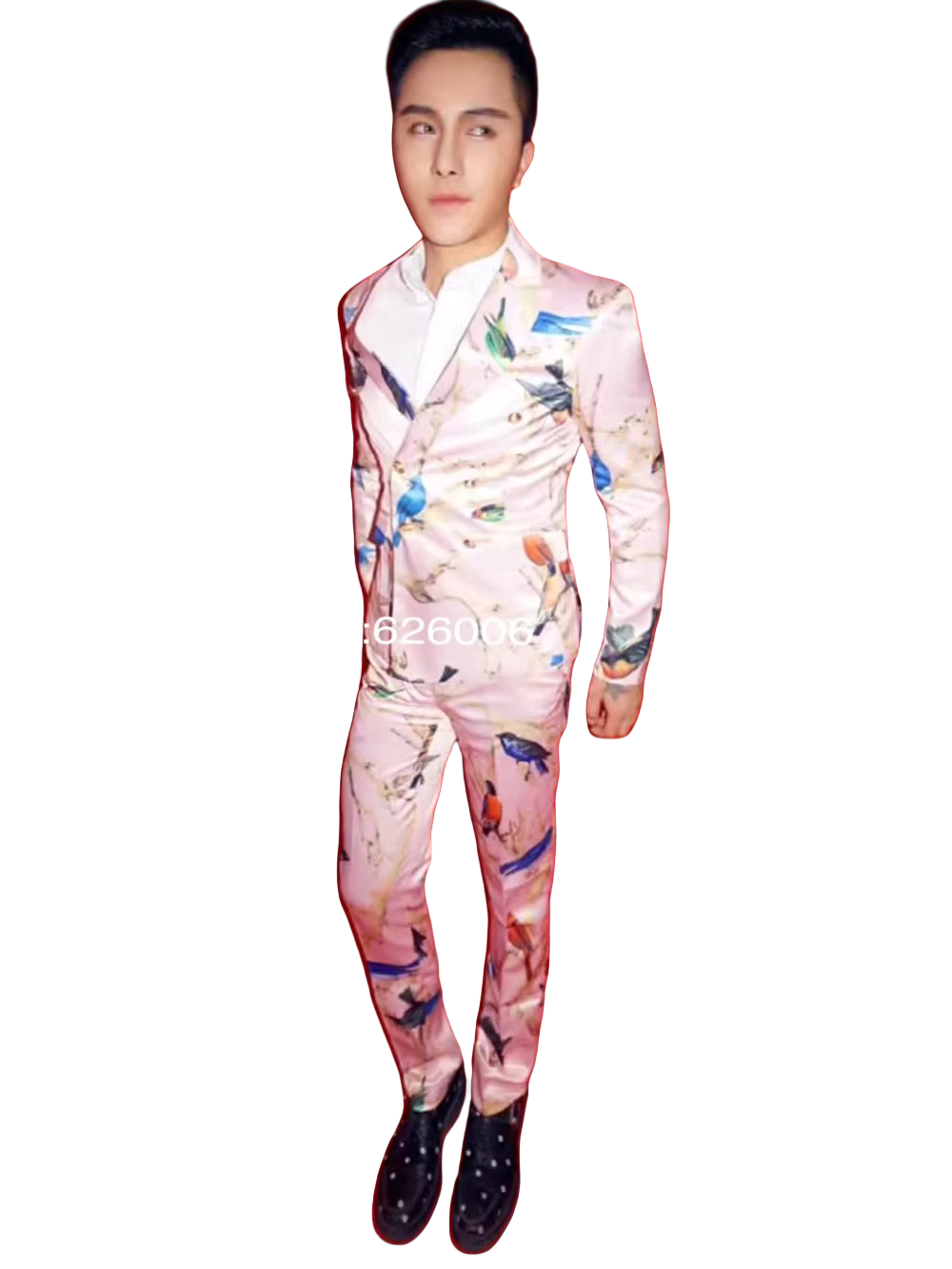 Kostum Setelan Motif Burung Me - Men Formal Wear Pink ulasan dan harga