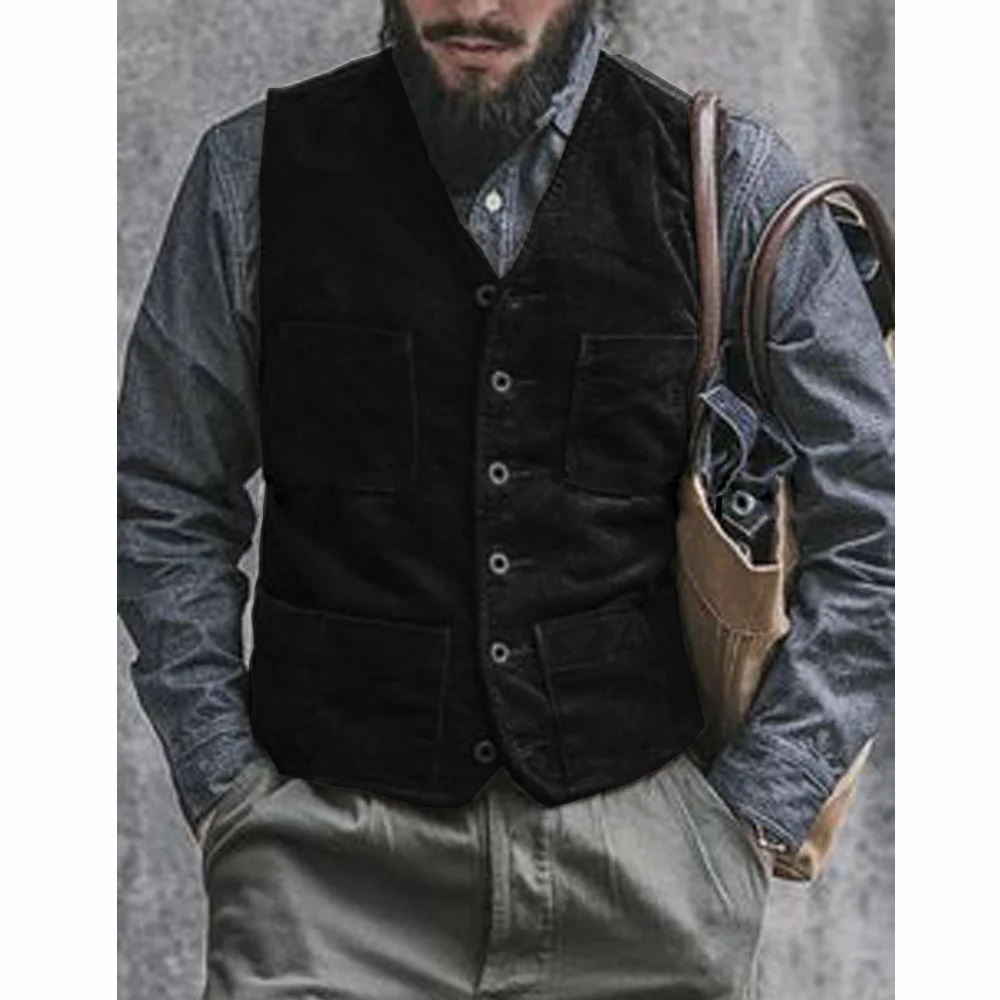 Setelan Rompi Pria Korduroi un - Men'S Gothic Formal Wear ulasan dan harga
