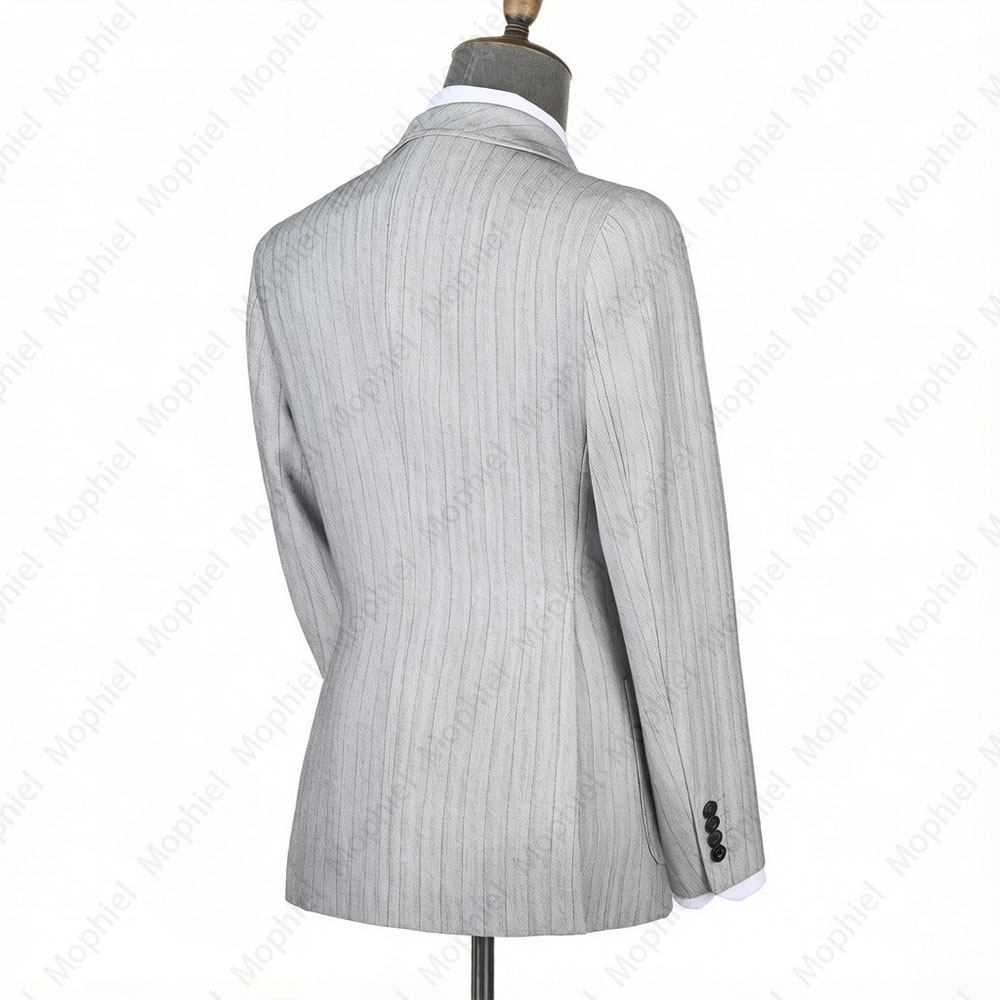Jas Pria Mophiel Abu-Abu Muda  - Men Formal Wear With Blazer ulasan dan harga