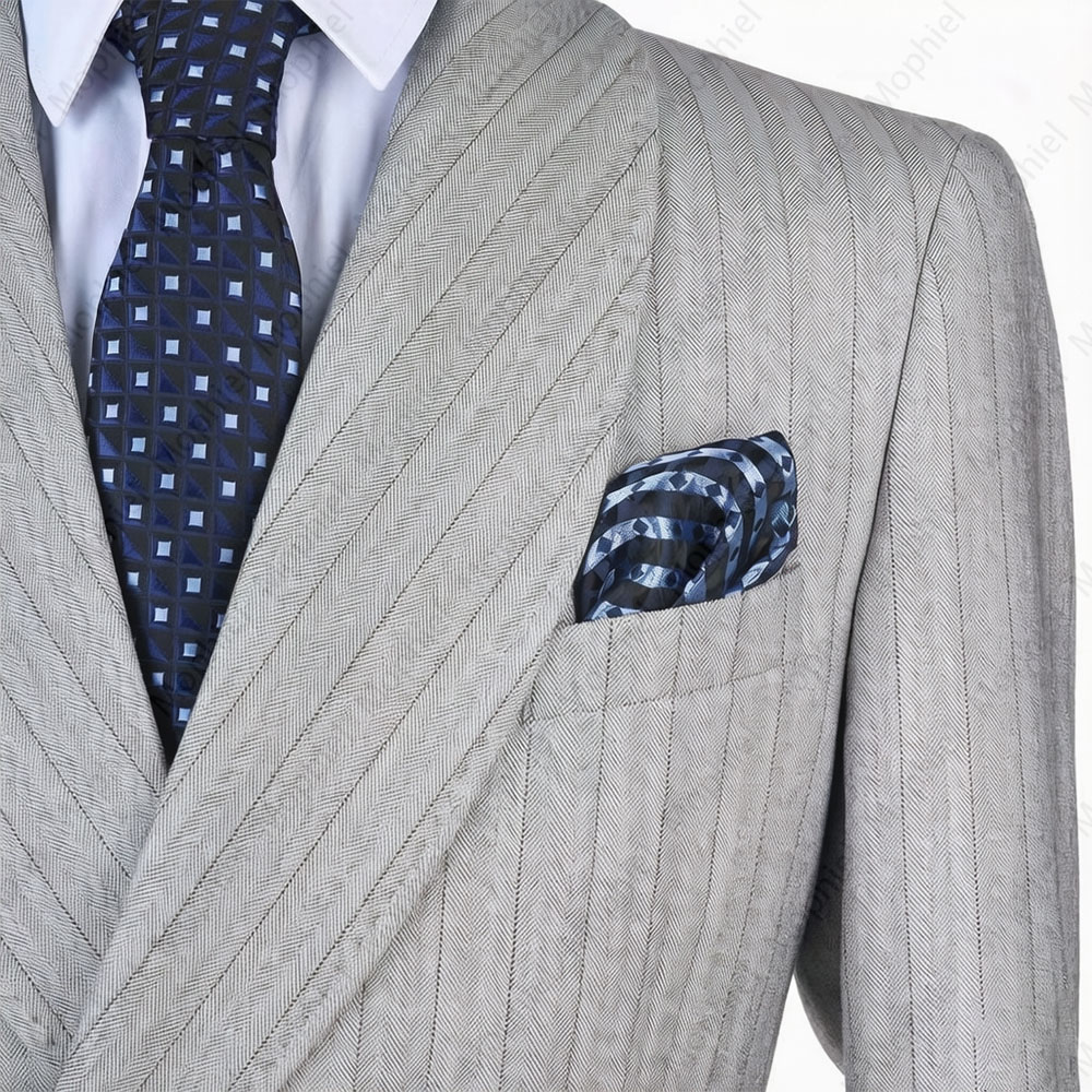 Jas Pria Mophiel Abu-Abu Muda  - Men Formal Wear With Blazer ulasan dan harga