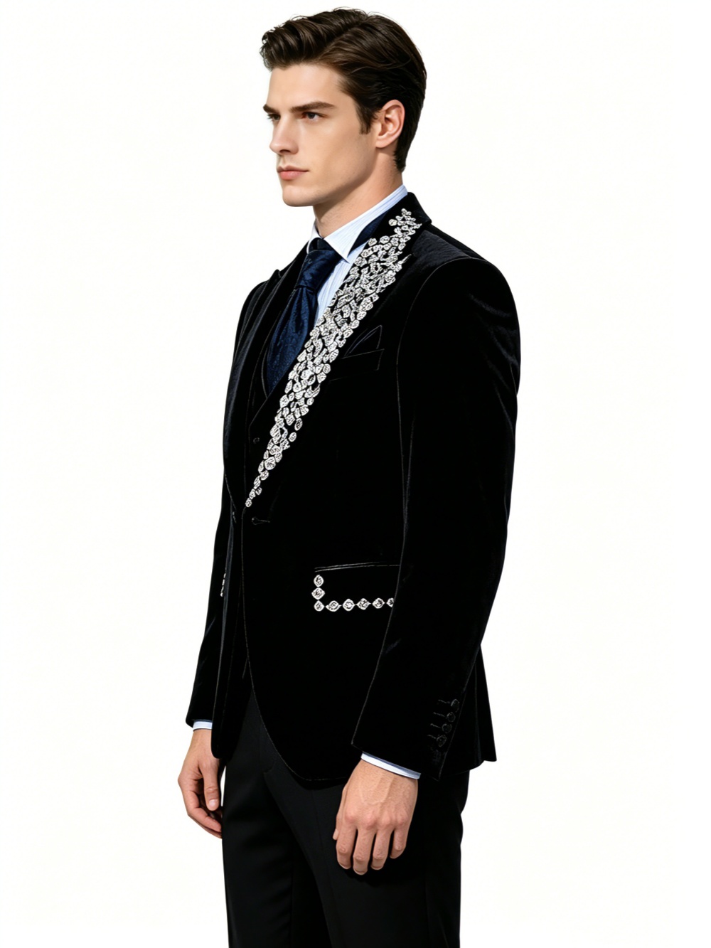 Jas Tuxedo Pernikahan Formal B - Formal Wear Jersey For Men ulasan dan harga
