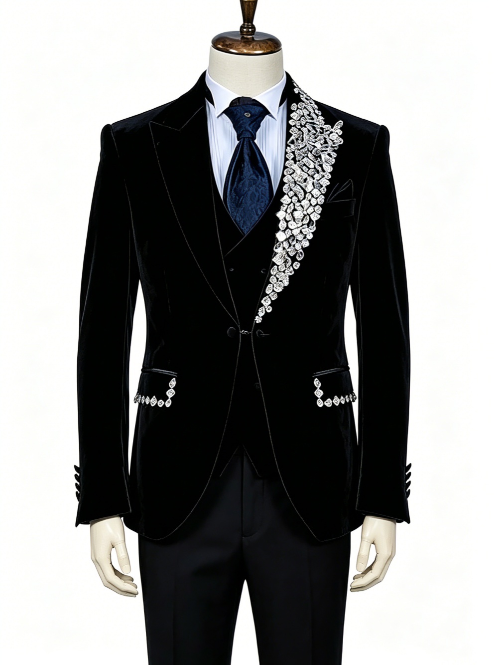 Jas Tuxedo Pernikahan Formal B - Formal Wear Jersey For Men ulasan dan harga