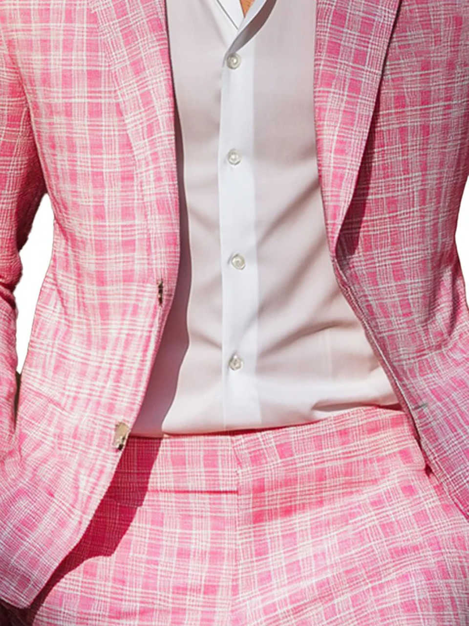 Tuksedo Pria Kotak-kotak Merah - Men Formal Wear Pink ulasan dan harga