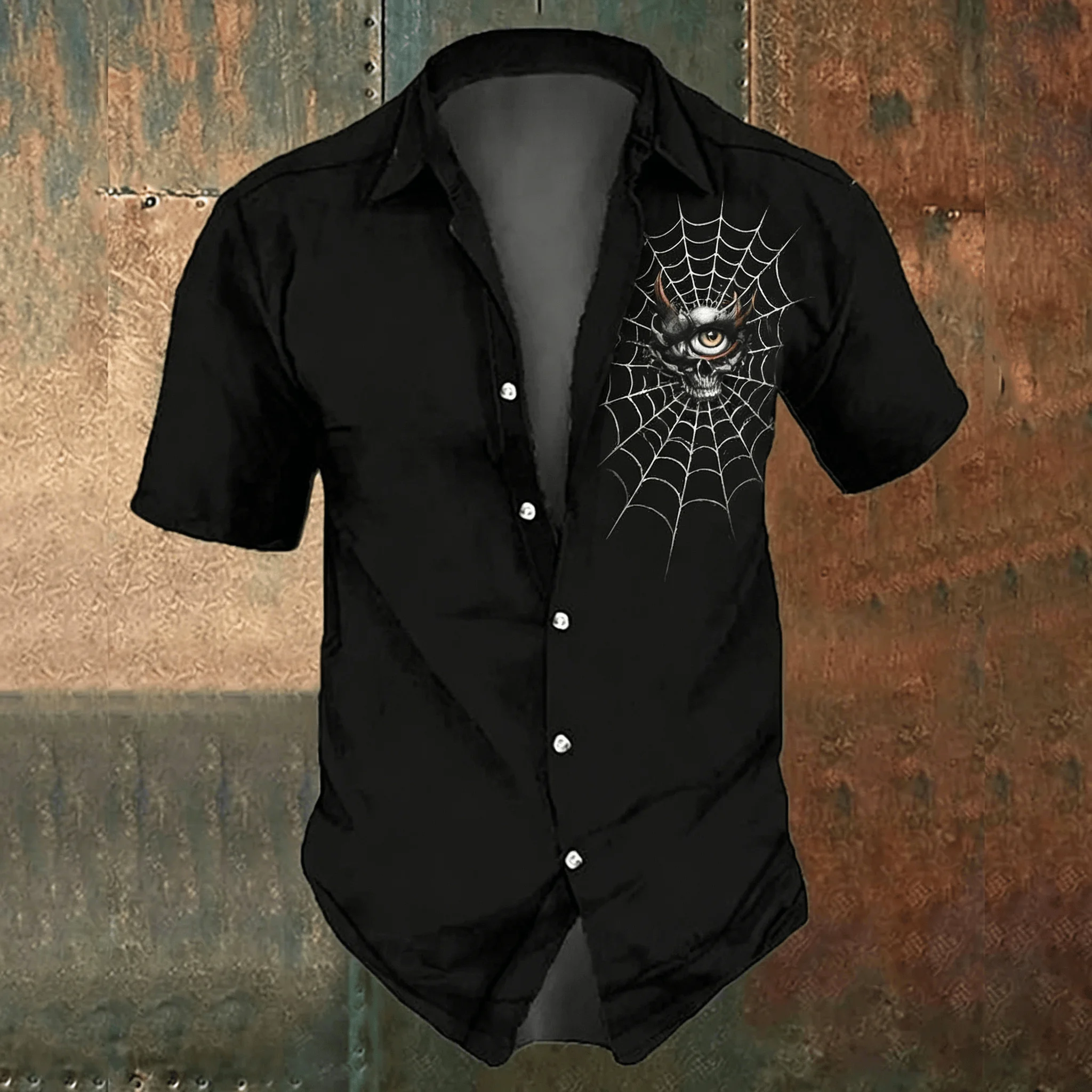 Kemeja kasual pria motif silan - Men'S Gothic Formal Wear ulasan dan harga