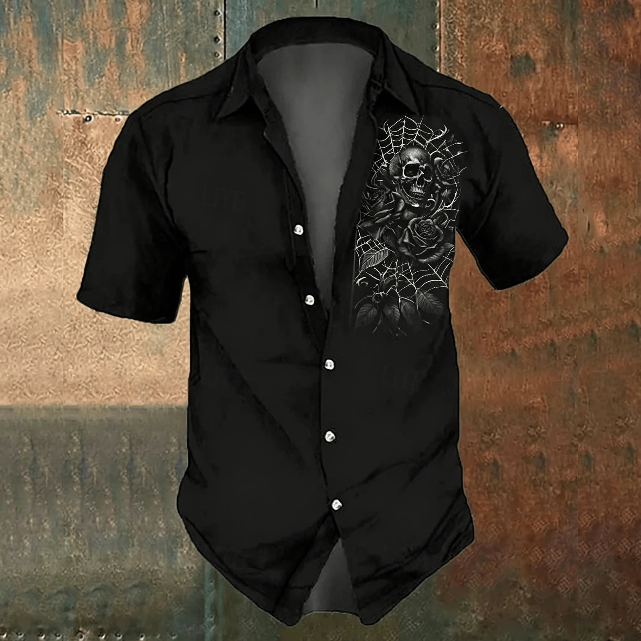 Kemeja kasual pria motif silan - Men'S Gothic Formal Wear ulasan dan harga