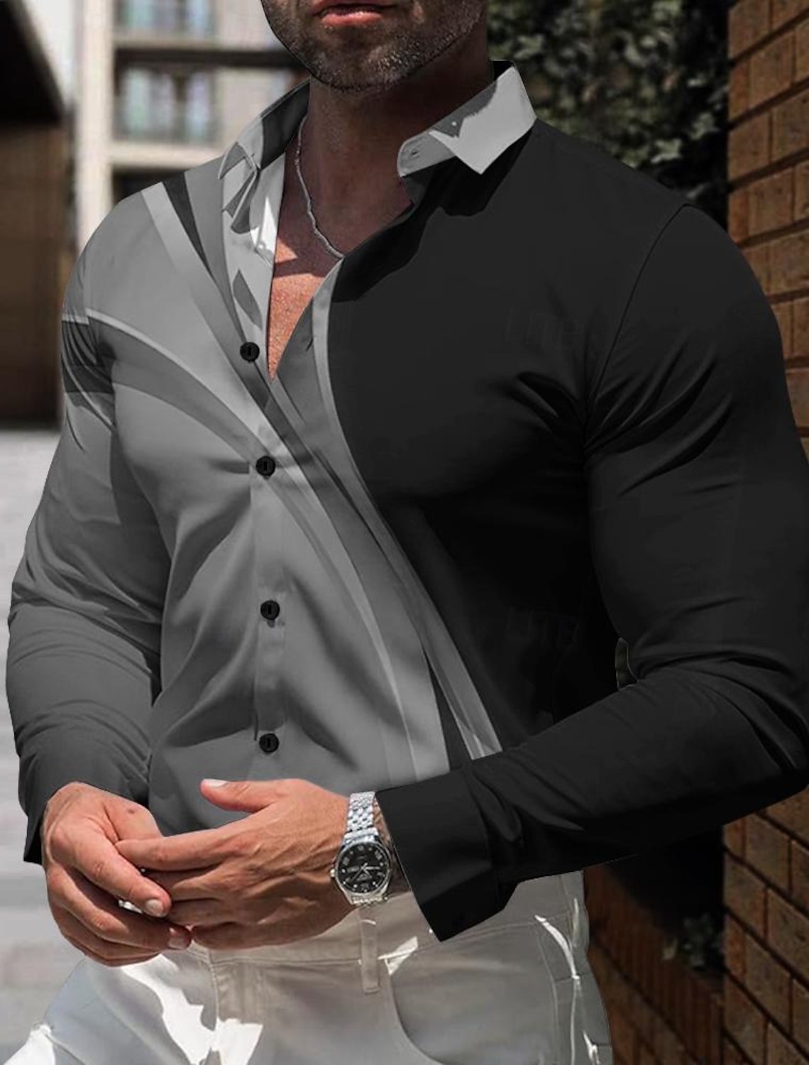 Kemeja pria lengan panjang, ka - Men'S Hawaiian Formal Wear ulasan dan harga