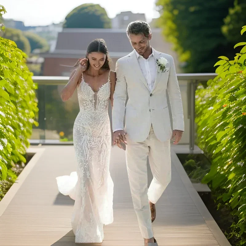 Linen tuksedo pernikahan pria, - Men Linen Formal Wear ulasan dan harga