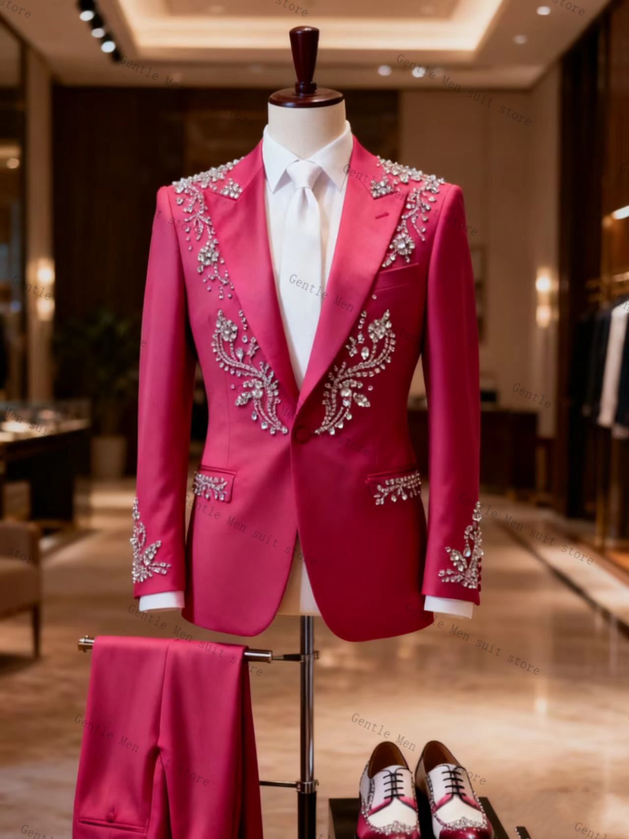 Setelan Jas Pria Warna Pink 2  - Men Formal Wear Pink ulasan dan harga
