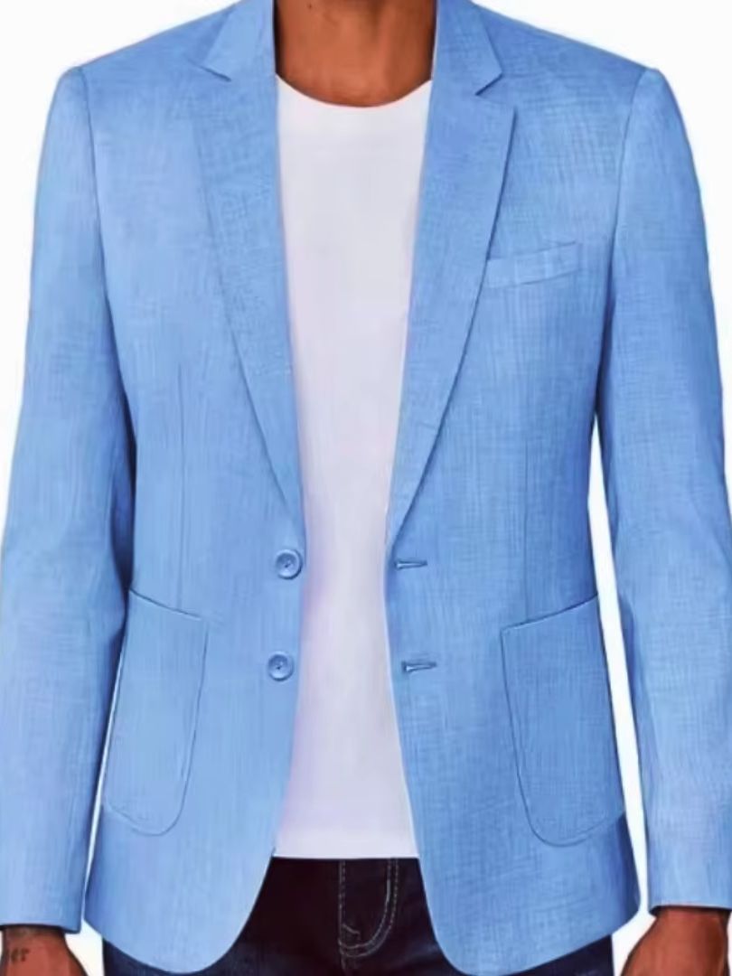 Blazer Linen Pria Slim Fit War - Men Linen Formal Wear ulasan dan harga