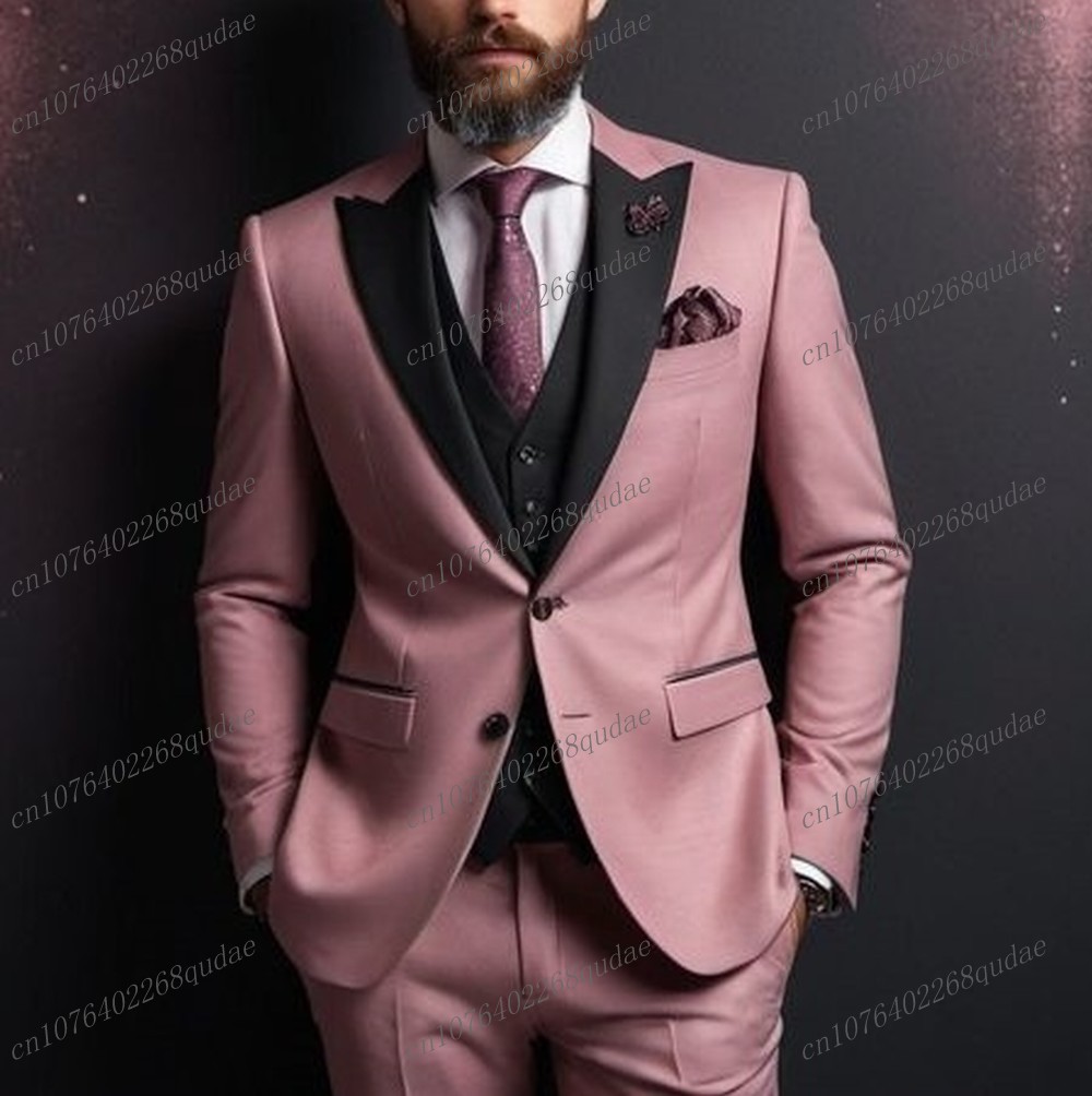 Jas Pria Formal Warna Pink Tua - Men Formal Wear Pink ulasan dan harga