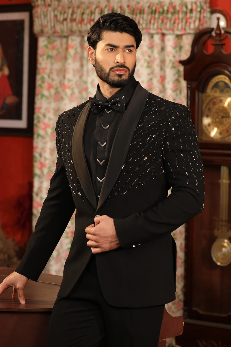 Set Jas Pria Hitam Kristal 2 P - Formal Wear Jersey For Men ulasan dan harga