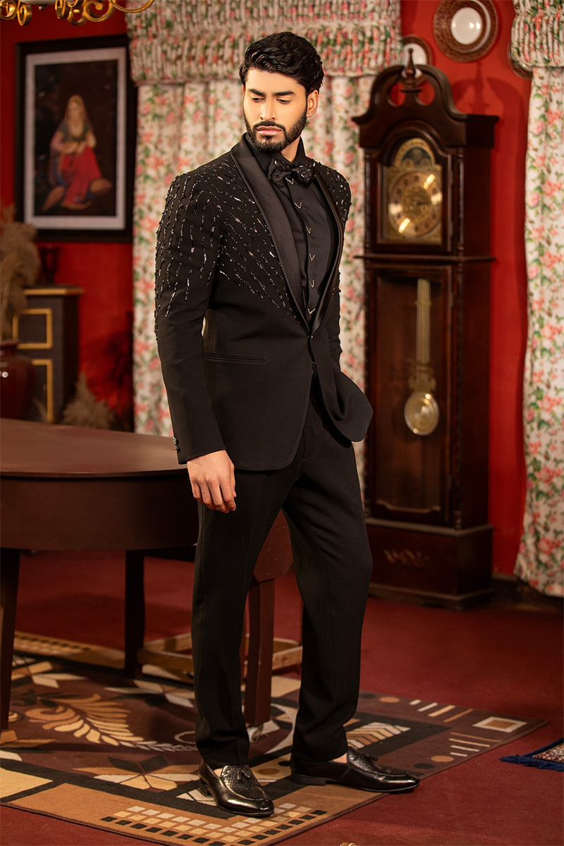 Set Jas Pria Hitam Kristal 2 P - Formal Wear Jersey For Men ulasan dan harga