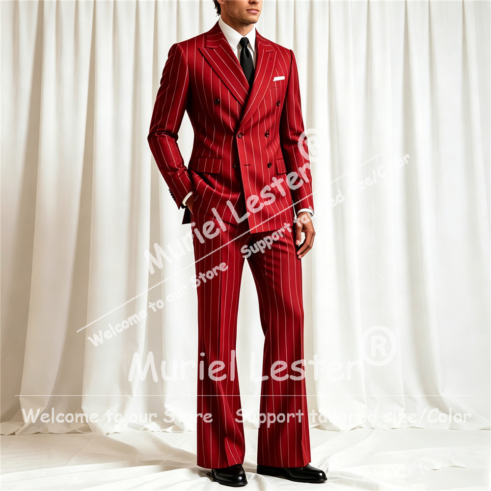 Setelan Jas Pria Bergaris Eleg - Men Formal Wear With Blazer ulasan dan harga