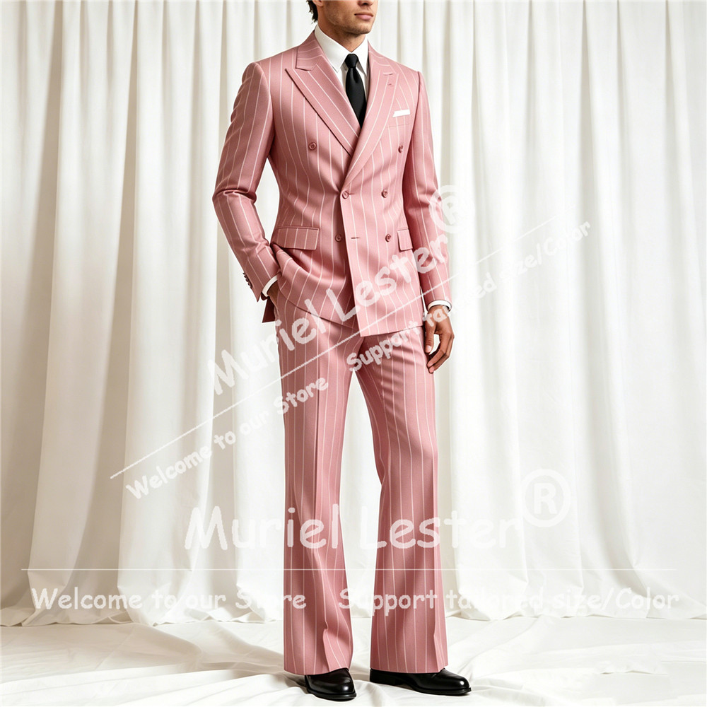 Setelan Jas Pria Bergaris Eleg - Men Formal Wear With Blazer ulasan dan harga