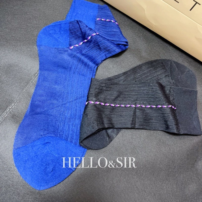 Kaus Kaki Pria Biru Hitam untu - Men Formal Party Wear Dress ulasan dan harga