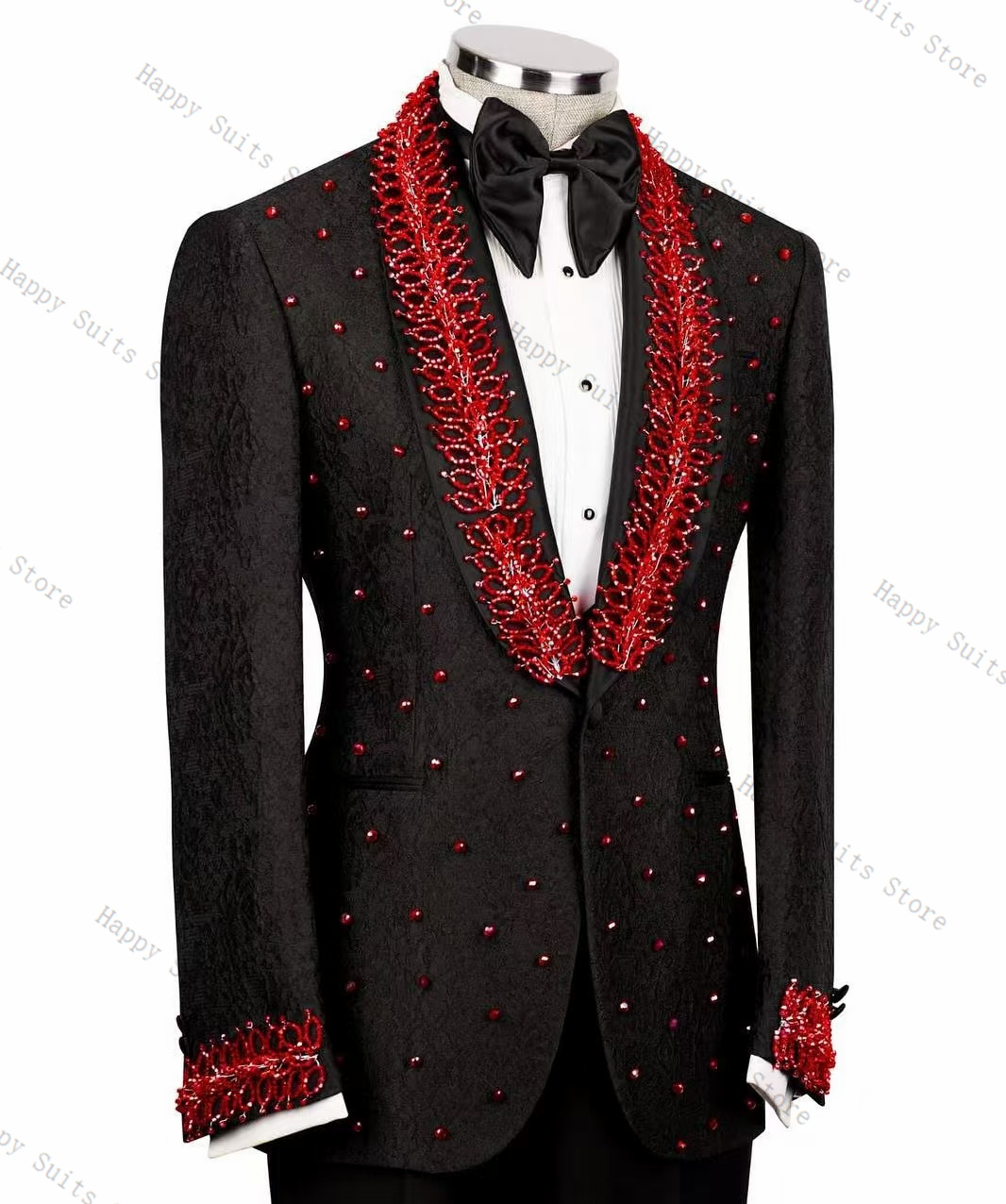 Setelan Jas Pria Kristal Merah - Formal Wear Jersey For Men ulasan dan harga