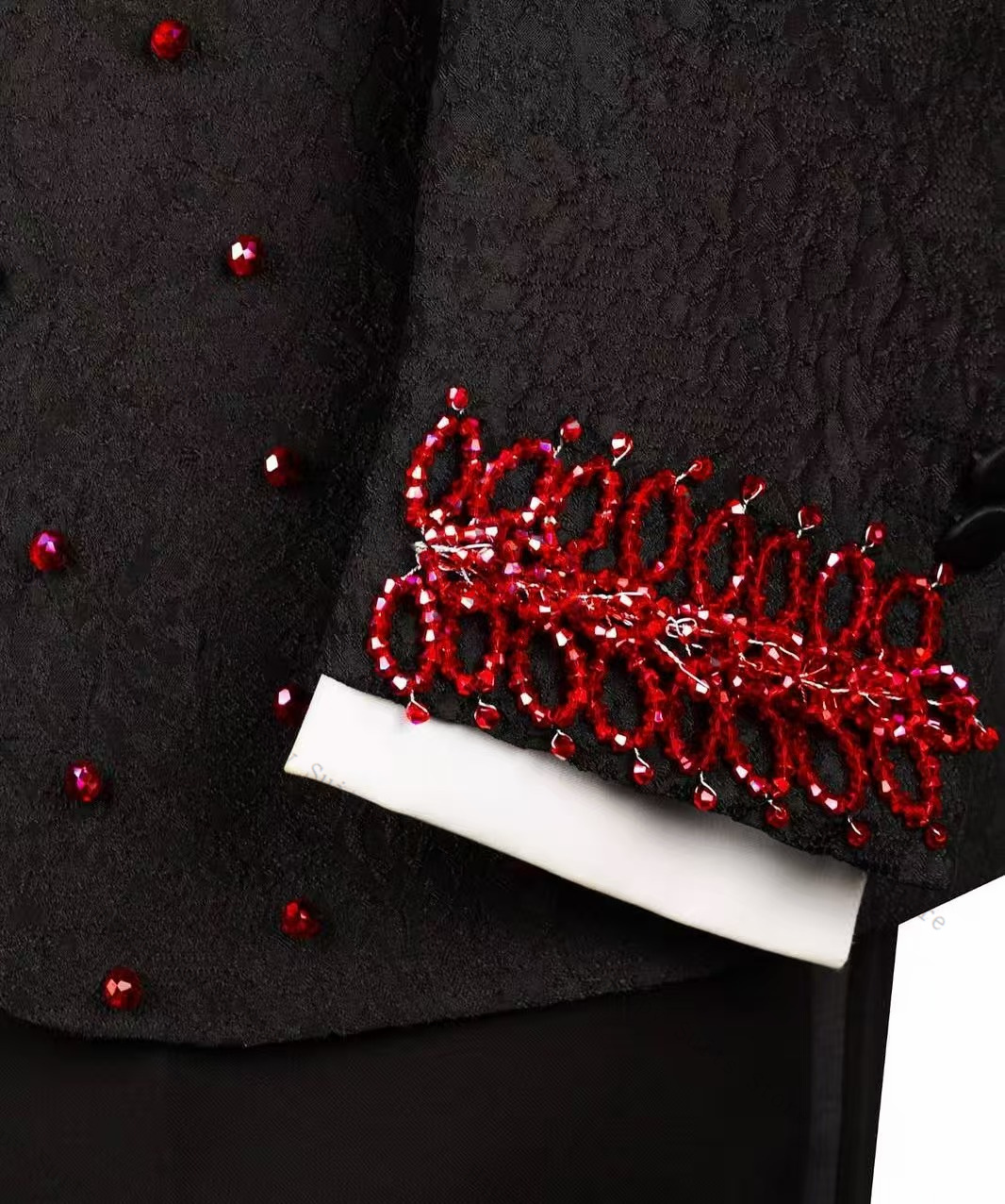 Setelan Jas Pria Kristal Merah - Formal Wear Jersey For Men ulasan dan harga