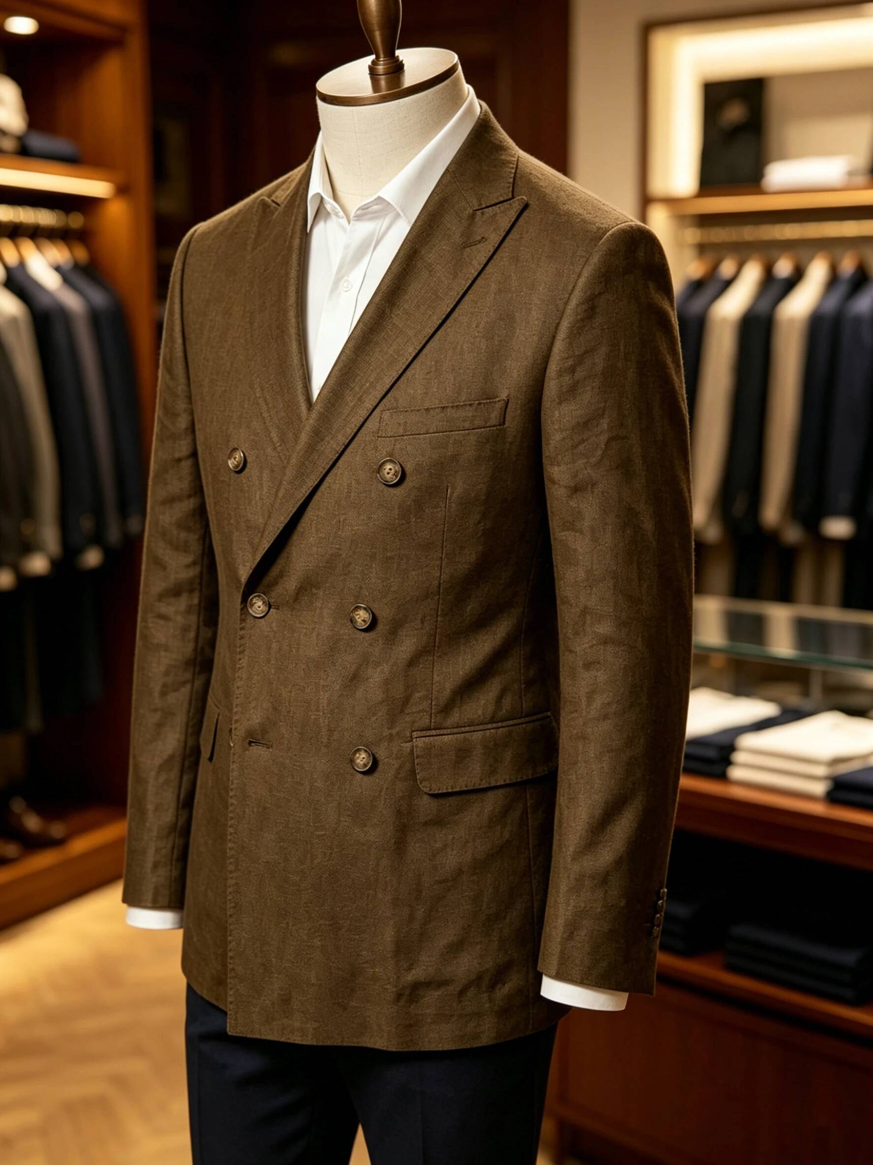 Jas Blazer Linen Pria Musim Pa - Men Linen Formal Wear ulasan dan harga