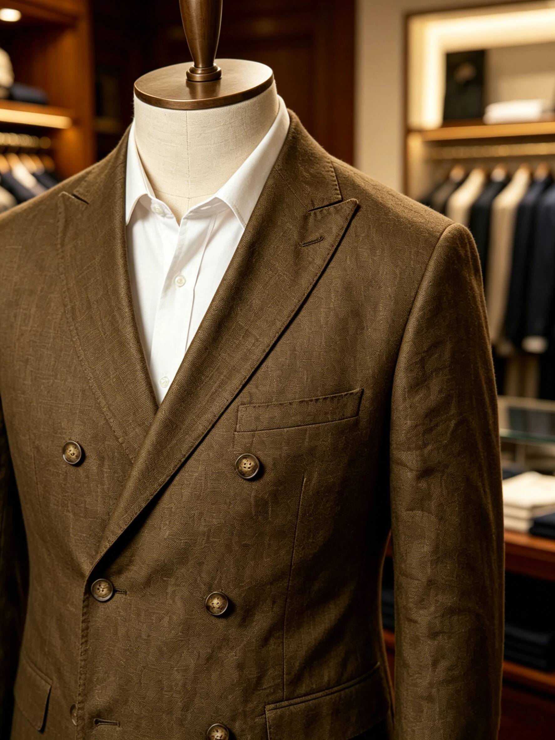 Jas Blazer Linen Pria Musim Pa - Men Linen Formal Wear ulasan dan harga