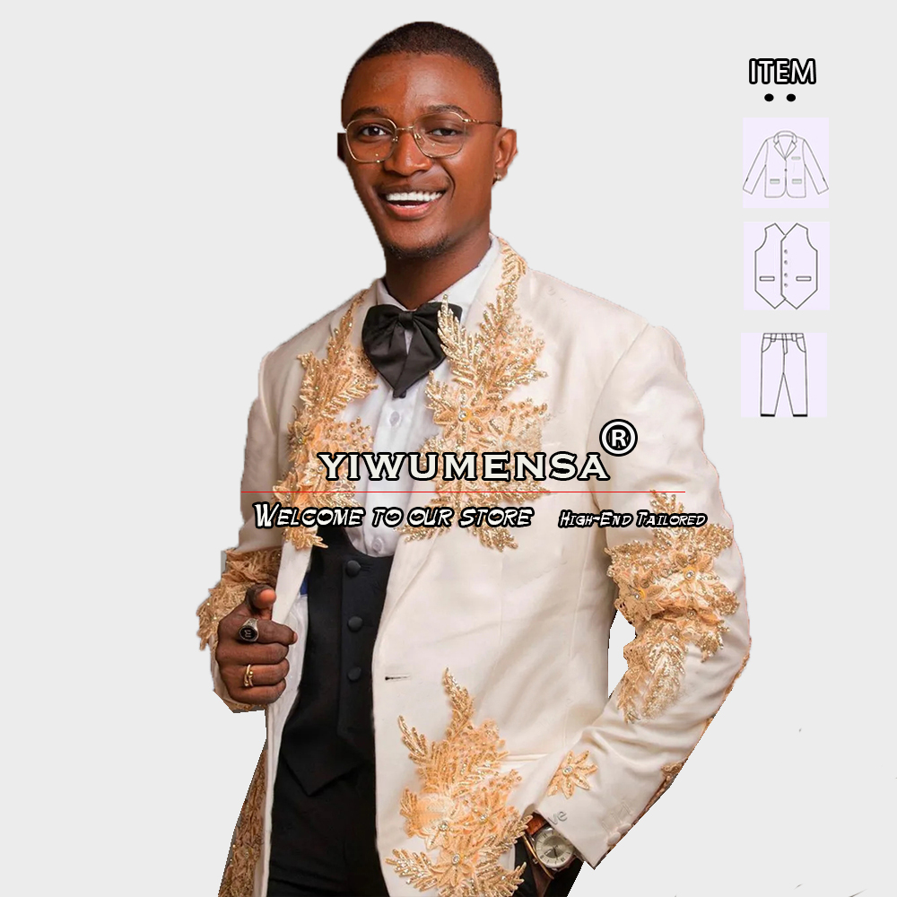 Setelan 3 Potong Kustom Pakaia - Men Formal Wear With Blazer ulasan dan harga