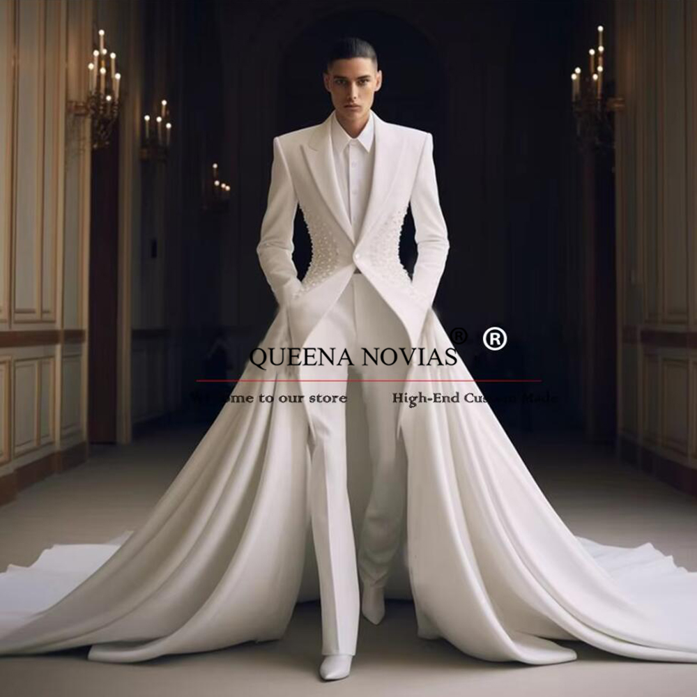 Jas Pria Elegan Mutiara dengan - Formal Wear Jersey For Men ulasan dan harga
