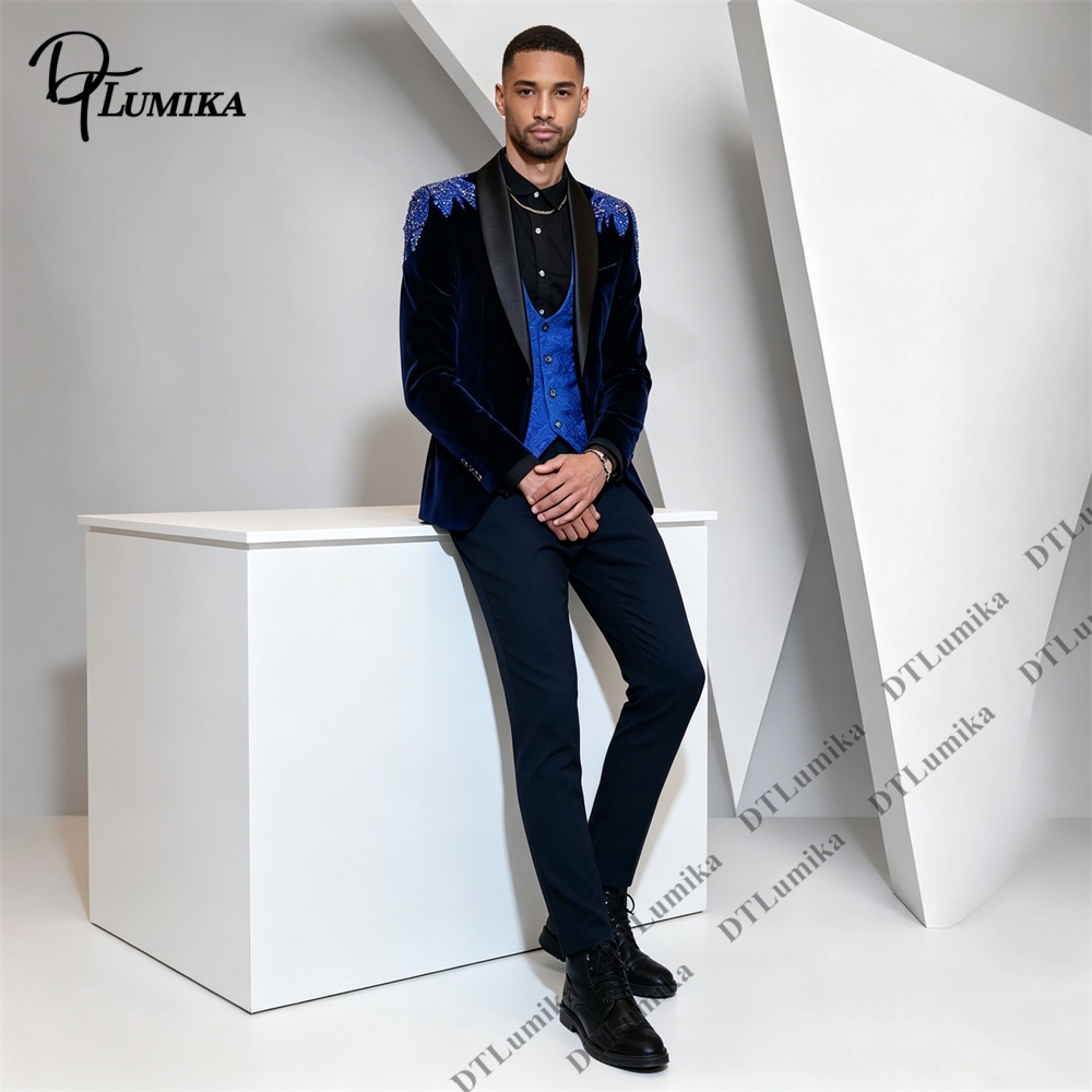 Setelan Pria 3 Potong Bahan Be - Men Formal Wear With Blazer ulasan dan harga