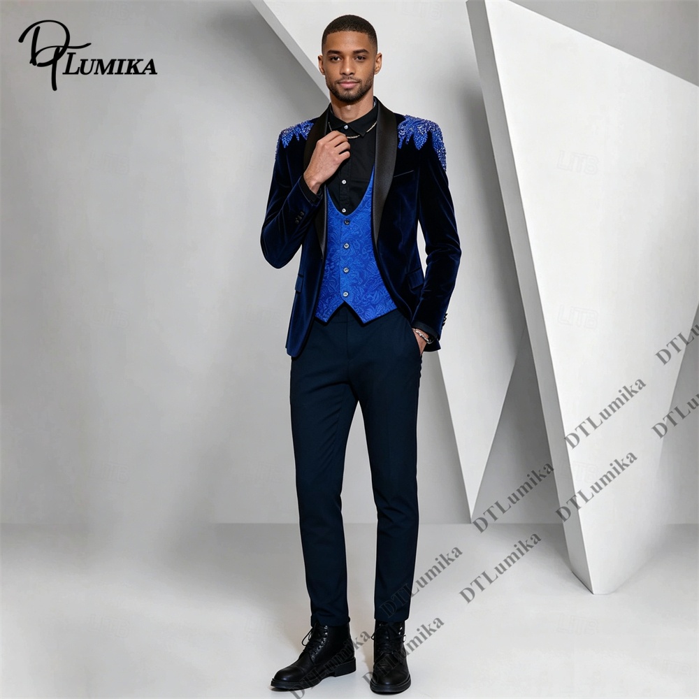 Setelan Pria 3 Potong Bahan Be - Men Formal Wear With Blazer ulasan dan harga
