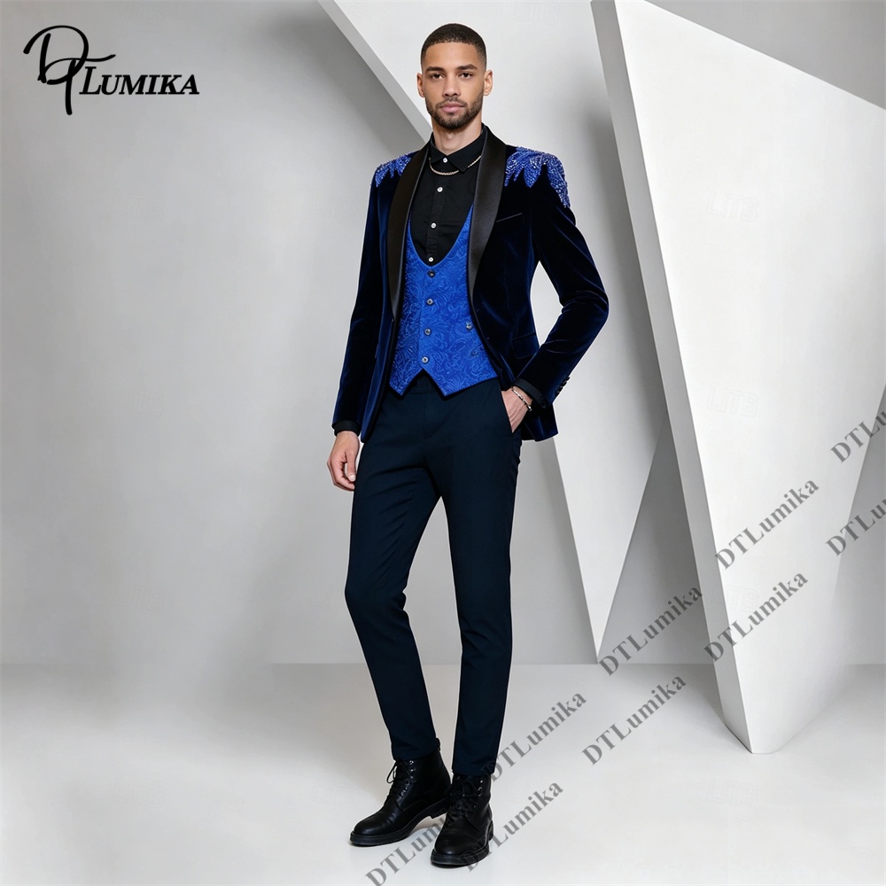 Setelan Pria 3 Potong Bahan Be - Men Formal Wear With Blazer ulasan dan harga