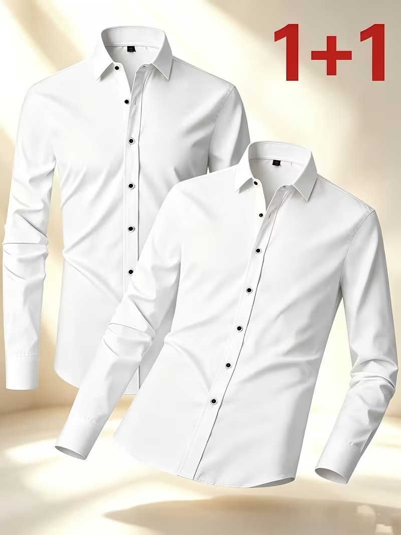 Kemeja Kancing Semi-Formal unt - Men'S Semi Formal Office Wear ulasan dan harga