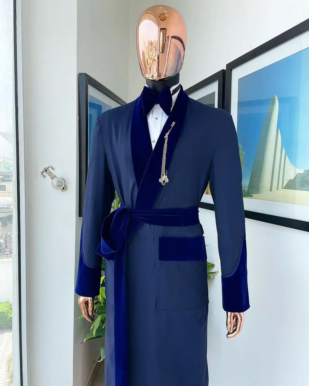 Jaket Panjang Pria Royal Blue, - Men Formal Wear With Blazer ulasan dan harga